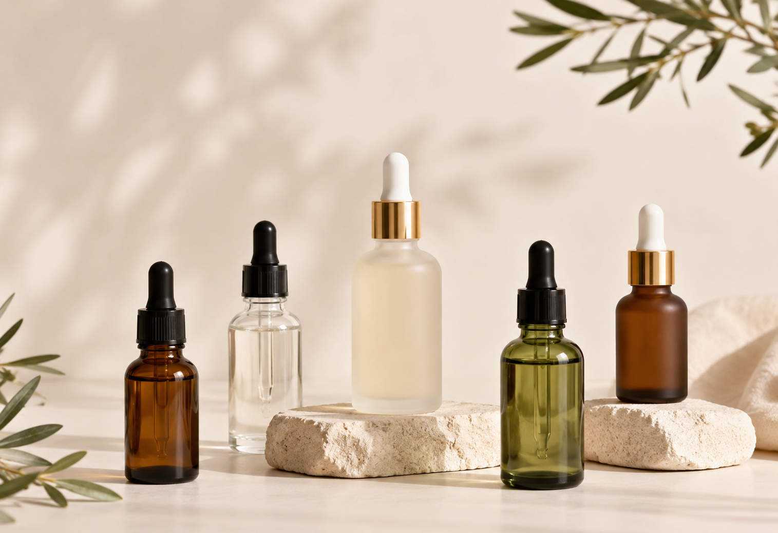 Dropper bottles and wellness glass packaging