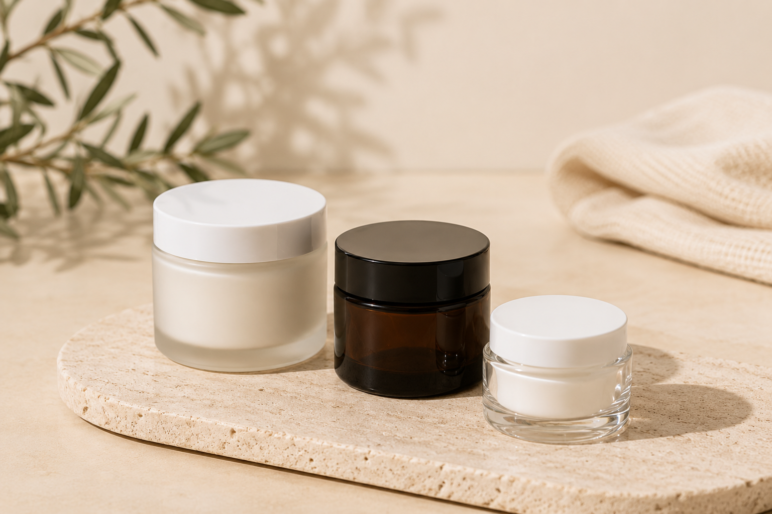 Luxury glass jar packaging